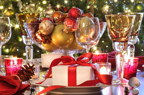 Decoração de mesa de Natal